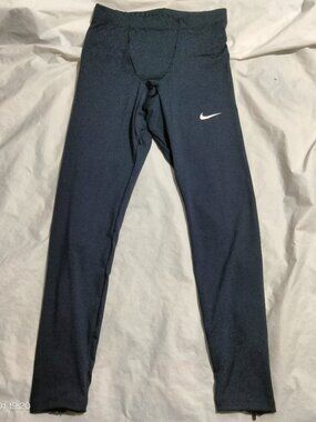 Nike Men's Team Stock Dri-FIT Running Tights Navy Blue Medium CV2705-419 NWT